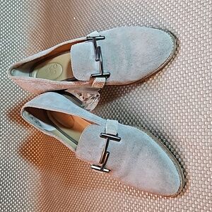 Franco Sarto Sueded Leather low heeled shoes loafers * size 8 M